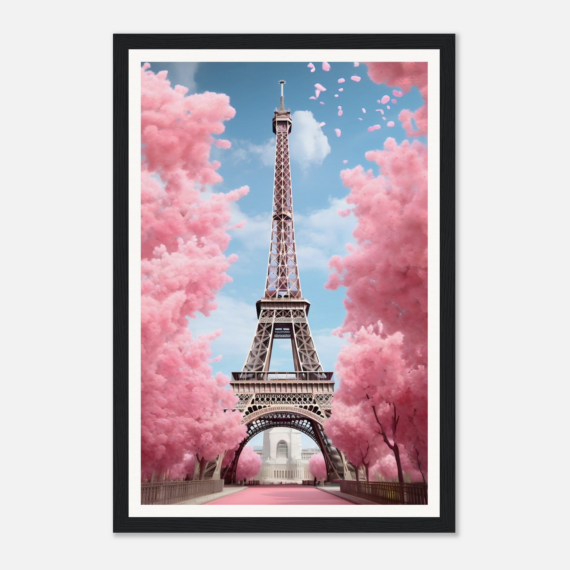 The eiff tower in paris, france framed print