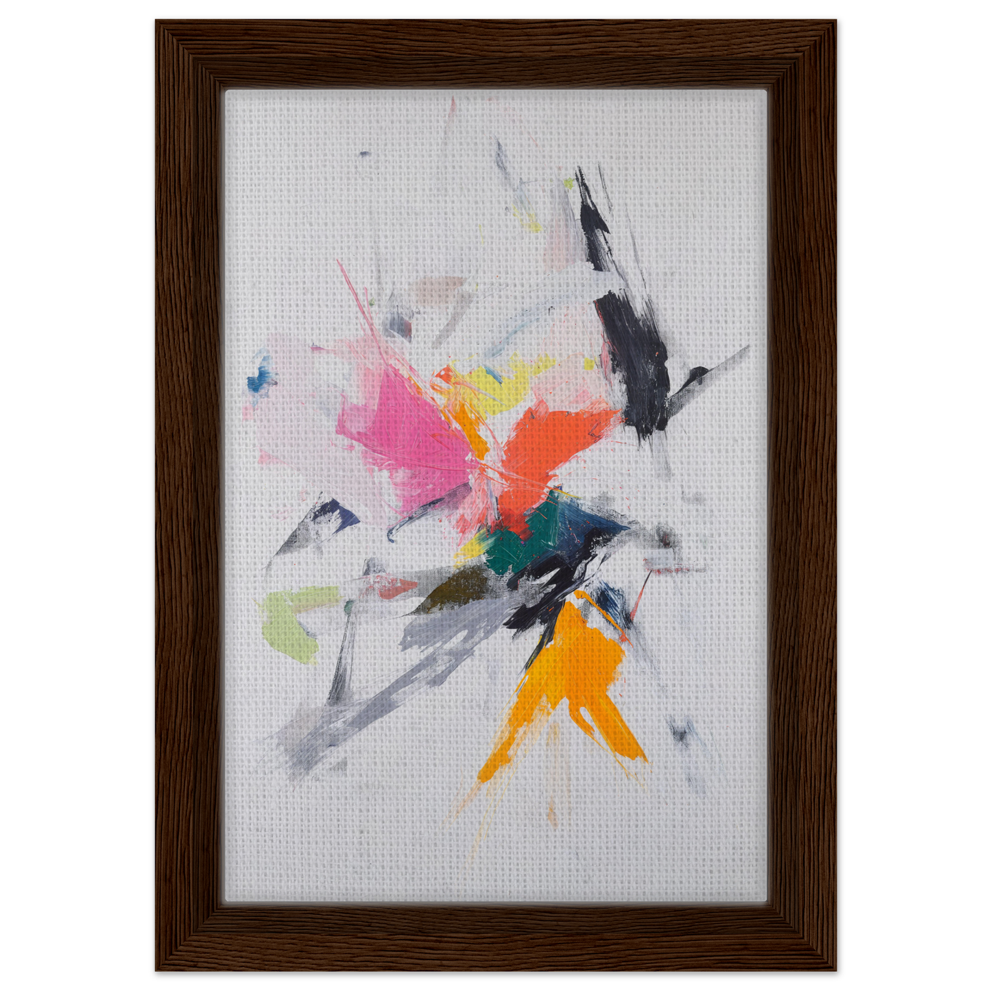 Abstract painting with colorful splashes on white background from Emergent Ecstasy Euphony