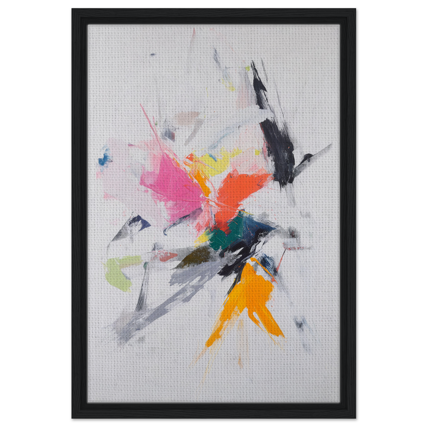 Abstract painting of Emergent Ecstasy Euphony with vibrant colors on light background