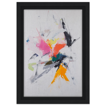 Abstract painting with colorful splashes for Emergent Ecstasy Euphony room decor