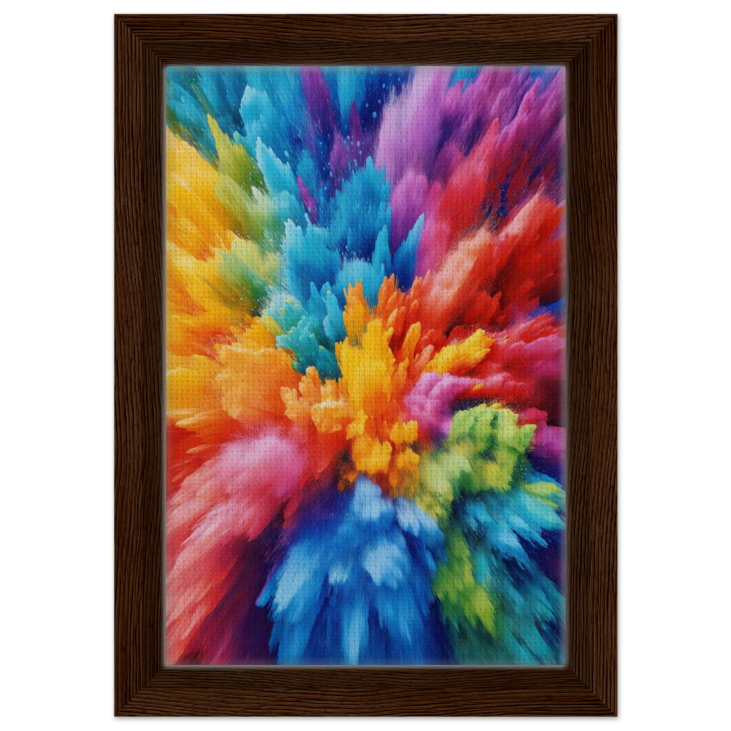 Vibrant abstract painting titled Energetic Hue Symphony, ideal for fashionable room decor