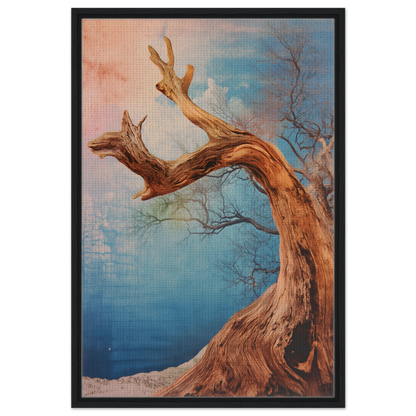 Twisted gnarled tree bare branches framed canvas wall art Ephemeral Arboreal Symphony