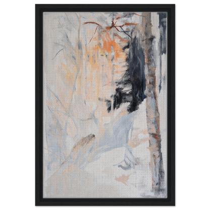 Abstract painting in muted colors and gestural brushstrokes, Ephemeral Brevised Transience