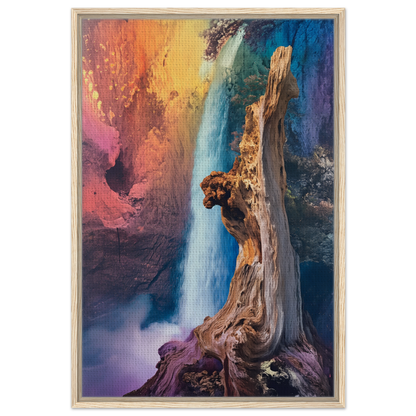 Bear peering from gnarled tree in Eternal Dreamscape Flux room decor art piece