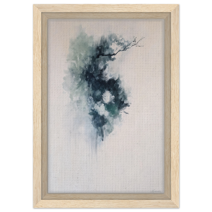 Abstract watercolor painting in blue-green hues for Ethereal Blue Transcendence room decor