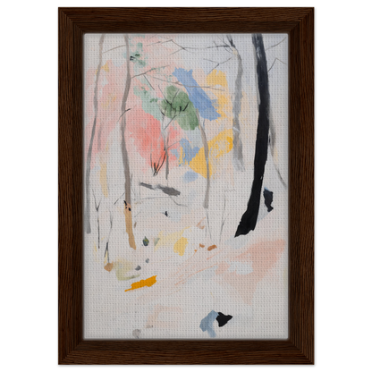 Abstract painting in soft pastels, framed, ideal for Ethereal Forest Epiphany room decor