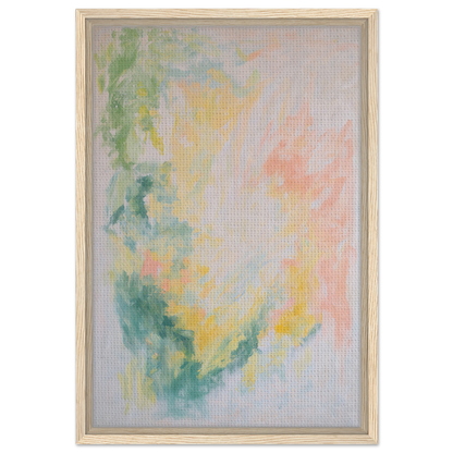 Abstract painting in soft pastels, ideal for Ethereal Whispers Ballet room decor