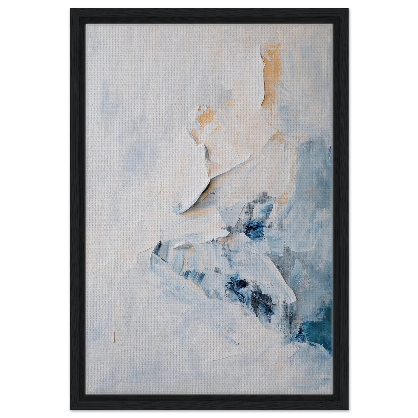 Abstract painting of a ballerina in soft colors for Etheric Silence Dreaming framed canvas print