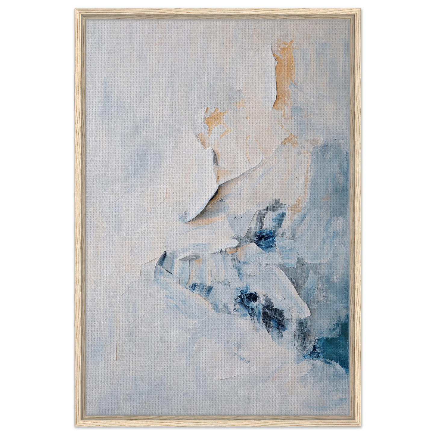 Abstract painting in soft hues for Etheric Silence Dreaming room decor