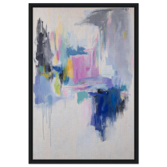 Abstract painting in soft pastel colors for Euphoric Color Frenzy room decor
