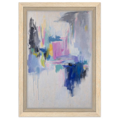 Abstract painting in euphoric color frenzy with colorful brushstrokes for room decor