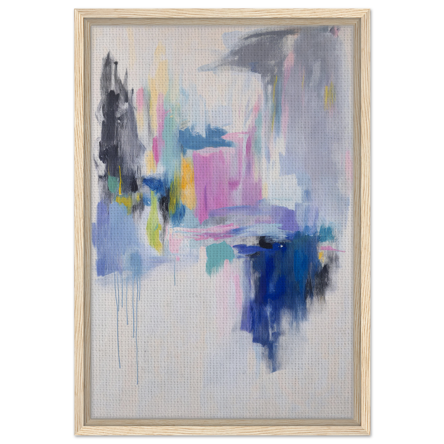 Abstract painting in soft pastel hues, ideal for enhancing your Euphoric Color Frenzy room decor