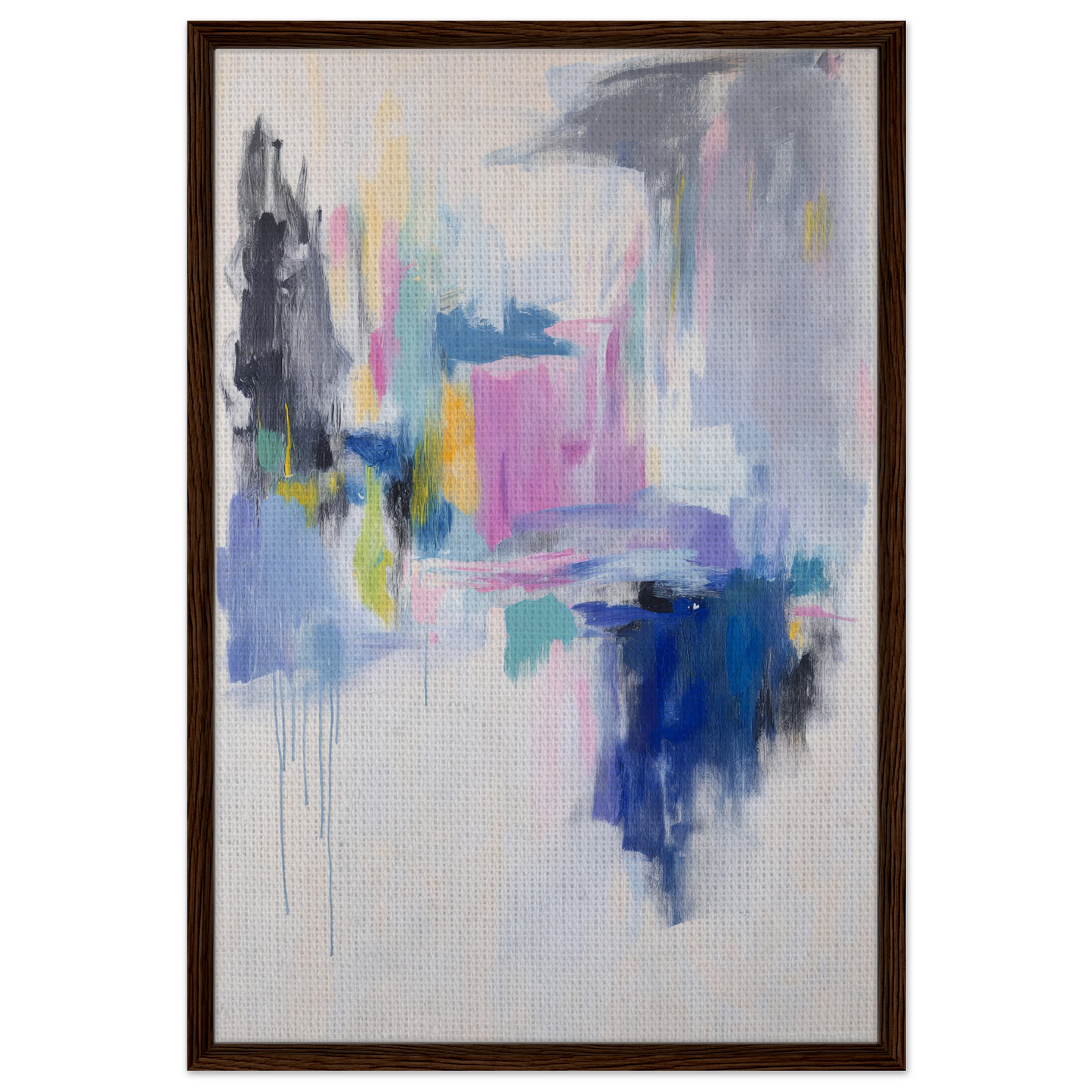 Abstract painting in soft pastel colors for euphoric color frenzy room decor