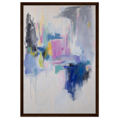 Abstract painting in soft pastel colors for euphoric color frenzy room decor