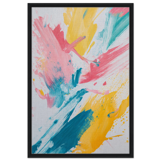 Vibrant abstract painting for Expression Frenzy Vibrance framed canvas print