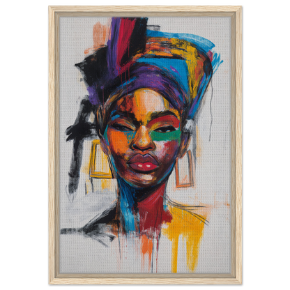 Vibrant abstract portrait in Expressionist Color Chorus ideal for modern room decor