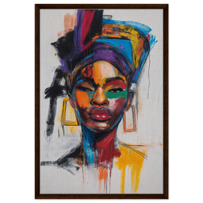 Vibrant portrait depicting a person with headdress from Expressionist Color Chorus collection