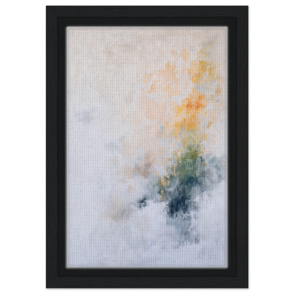 Abstract painting in soft yellow, blue, and gray tones for Flowing Dreams Surrender room decor