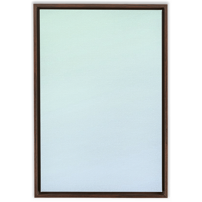 Rectangular mirror with a dark brown wooden frame.