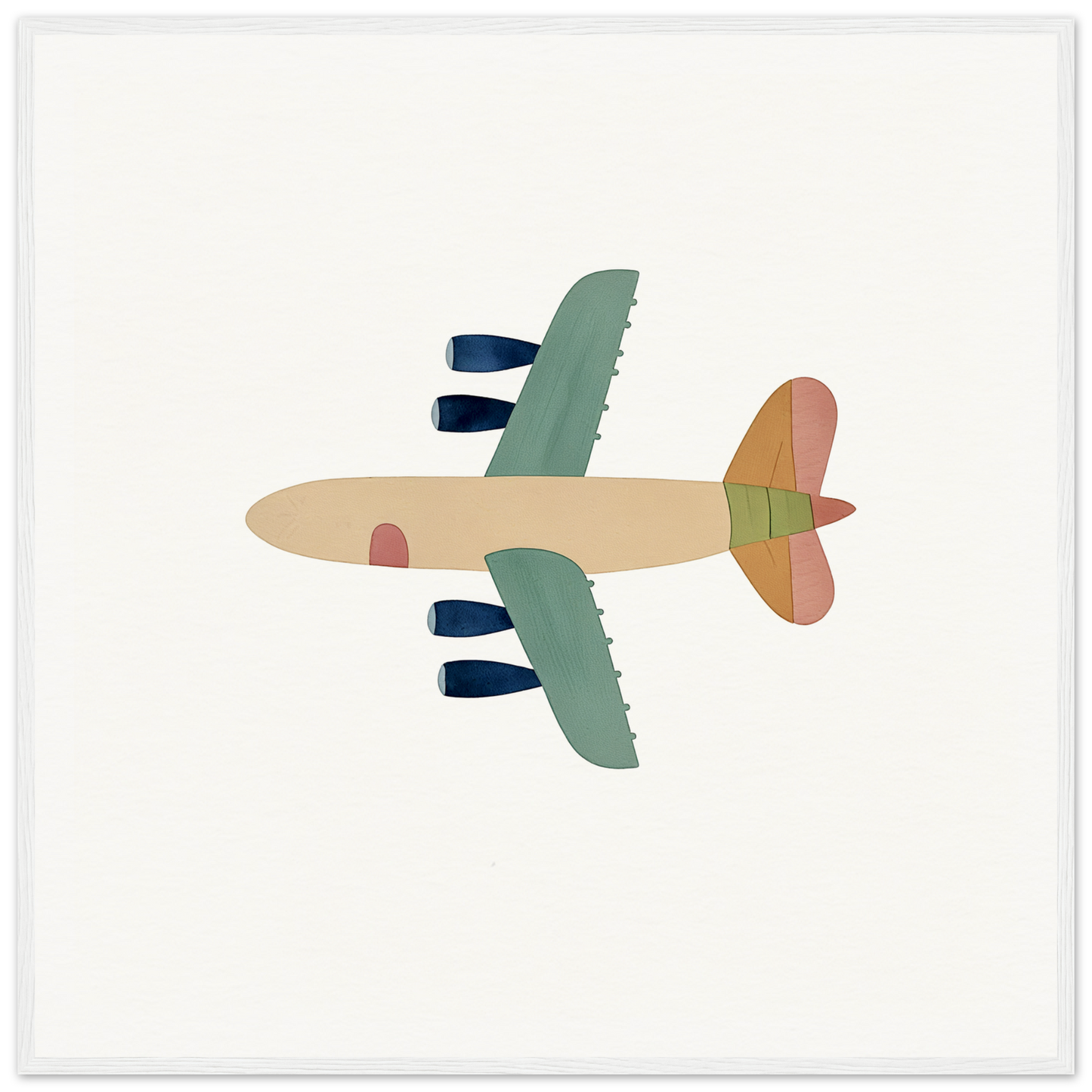 Stylized cartoon airplane with green wings and tan body from Aerial Daydream Revolution