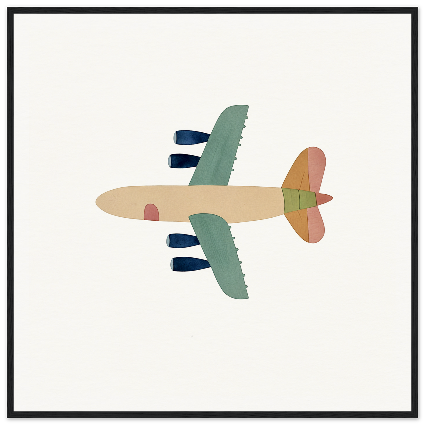 Stylized cartoon airplane with green wings and beige fuselage from Aerial Daydream Revolution