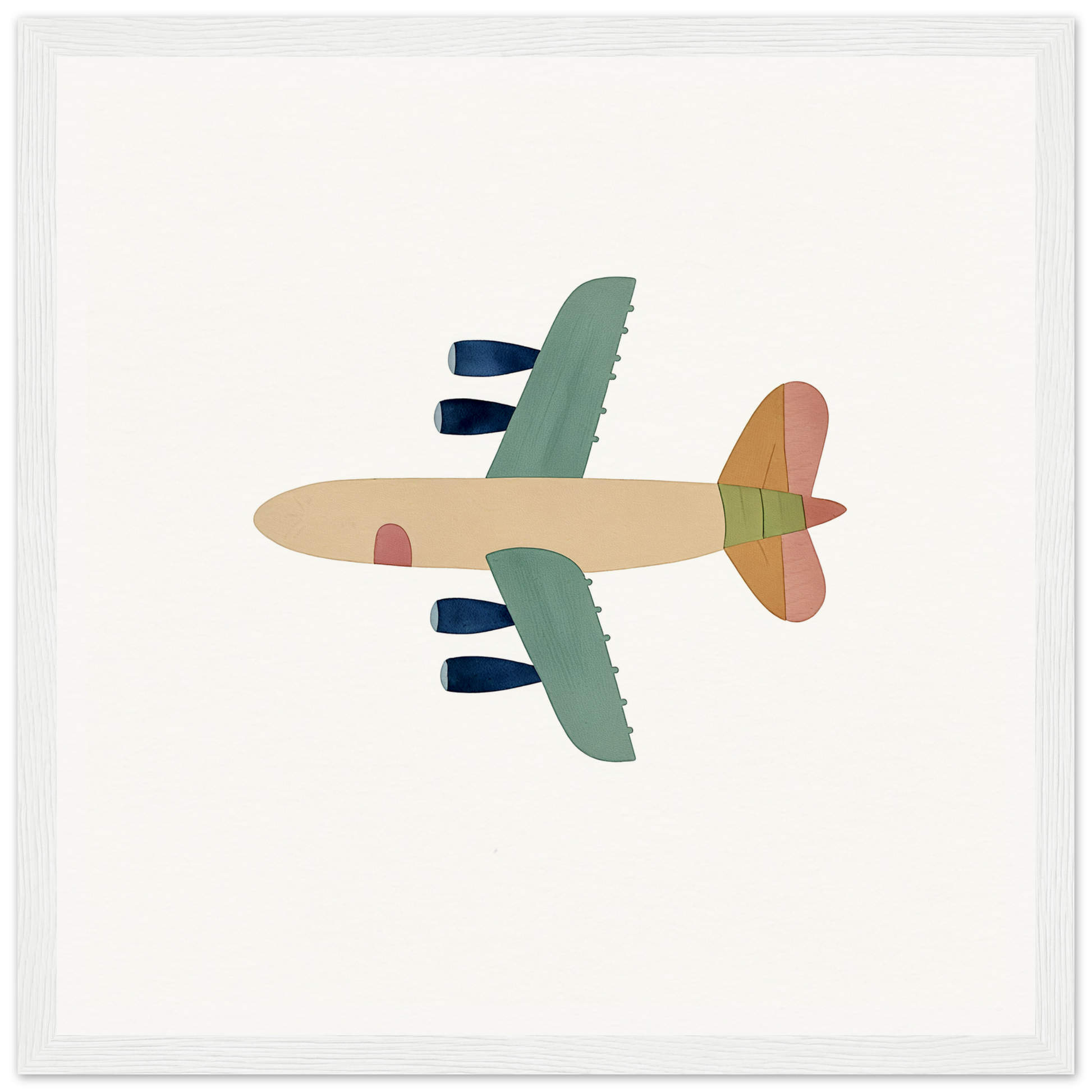 Stylized cartoon airplane with green wings and beige fuselage from Aerial Daydream Revolution