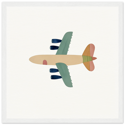 Stylized cartoon airplane with green wings and beige fuselage from Aerial Daydream Revolution