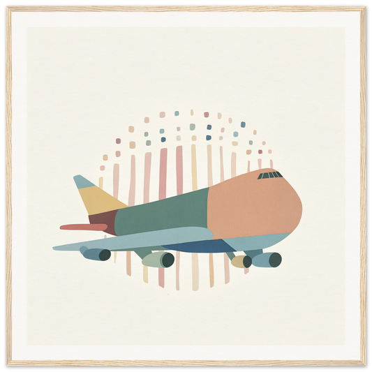 Stylized cartoon airplane in muted pastel colors for Aero Waves Reverie Special Edition Art