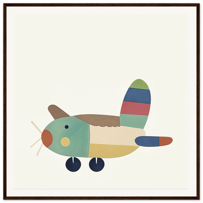 Colorful cartoon airplane with a rounded nose from Aeronautical Dreamsongs special edition art™