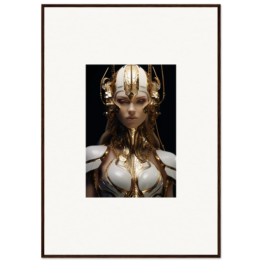 Stunning canvas print of ornate golden figure, perfect for unique room decoration