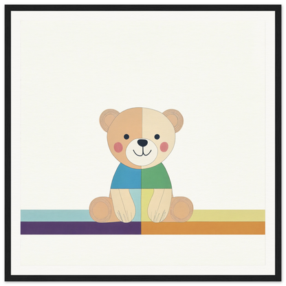 Cute cartoon teddy bear in blue and green shirt from Bear Serene Special Edition Art