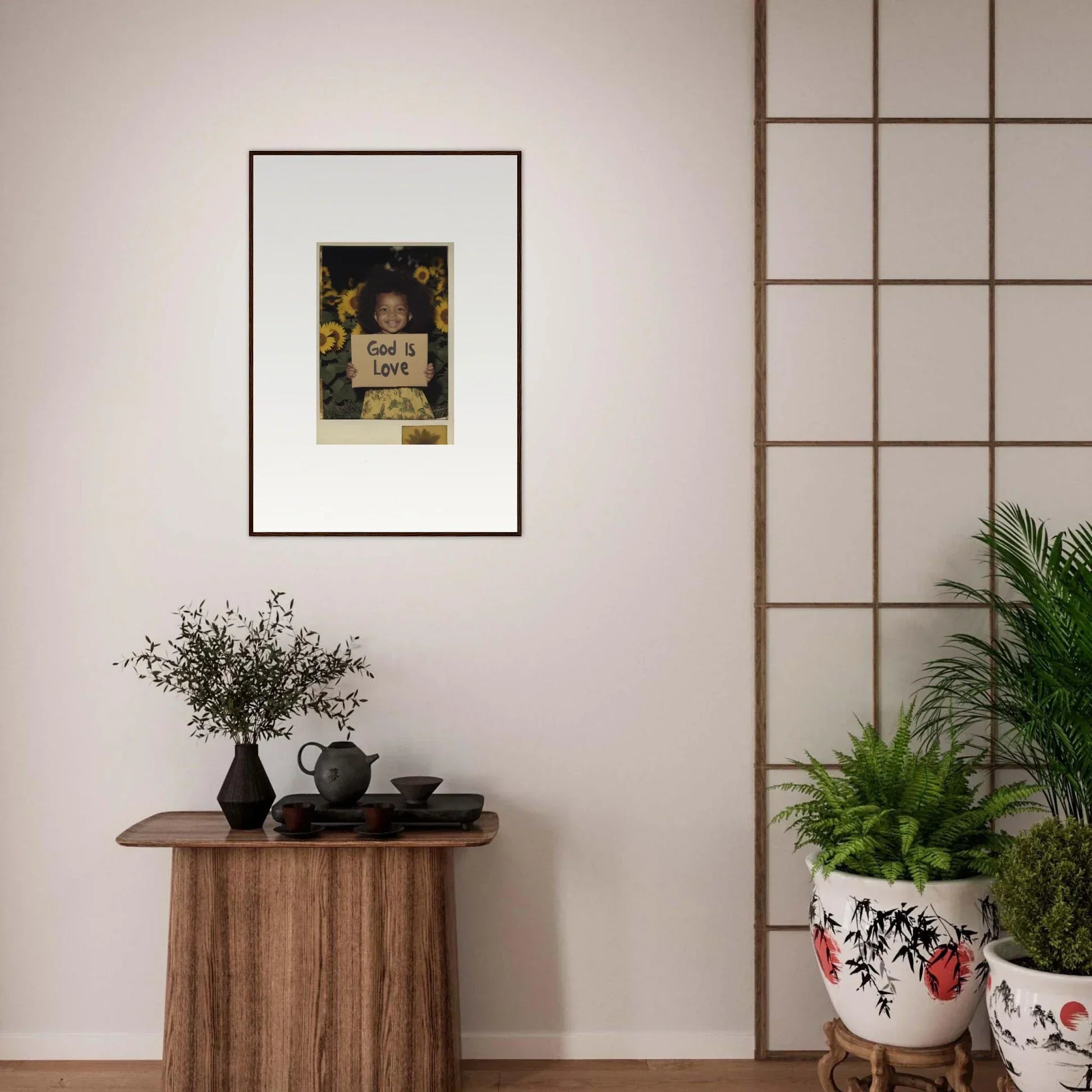 Framed vintage-style poster for unique room decoration and trendy wall art