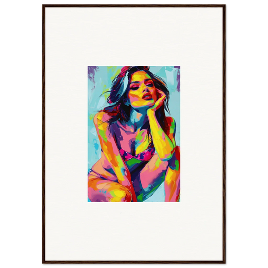 Colorful abstract portrait of a woman, perfect for Ecliptic Yearning room decor