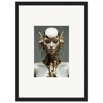 Futuristic humanoid robot with metallic parts for a cool cog machine canvas print