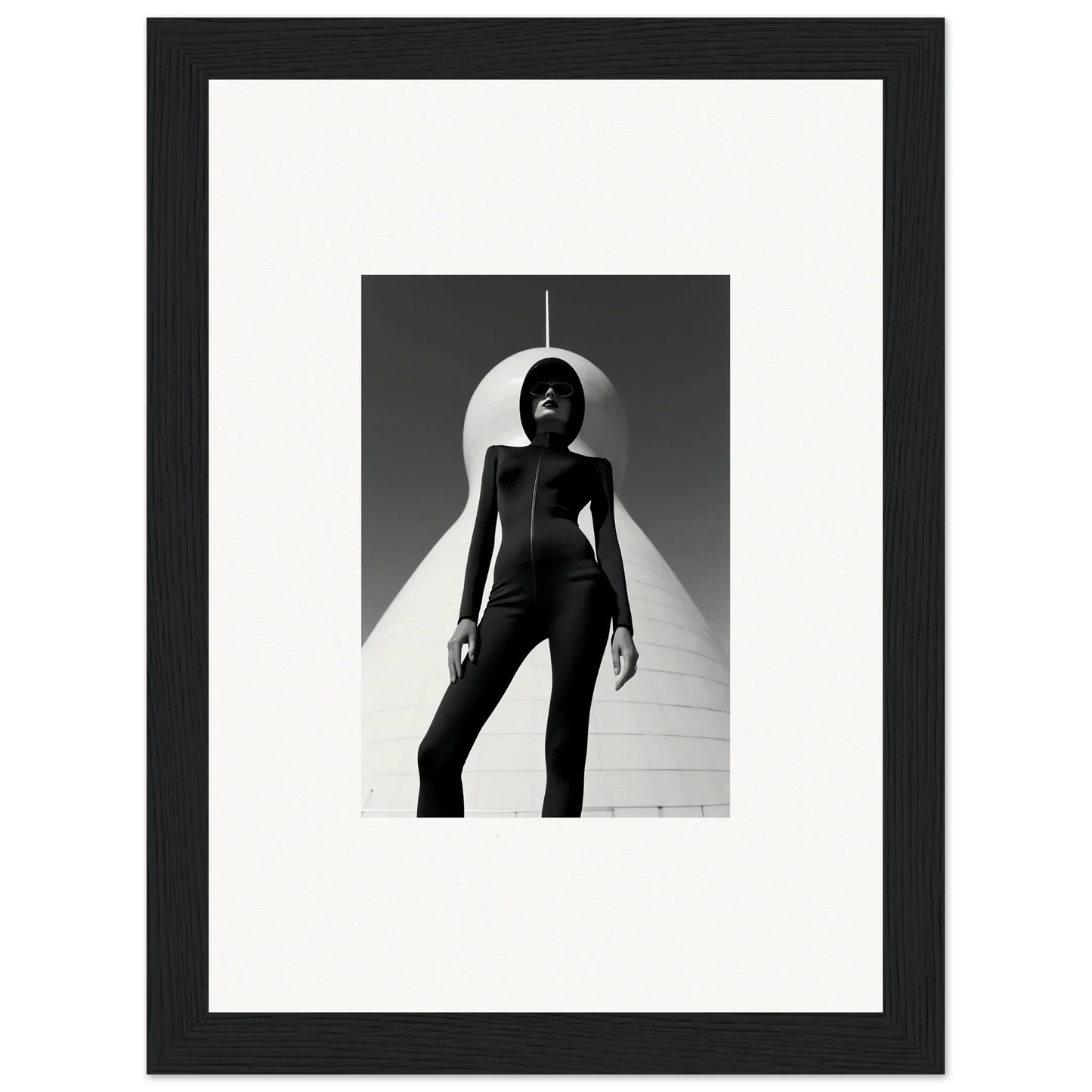 Black and white silhouetted figure framed wall art for Celestial Apparition Elite room decor