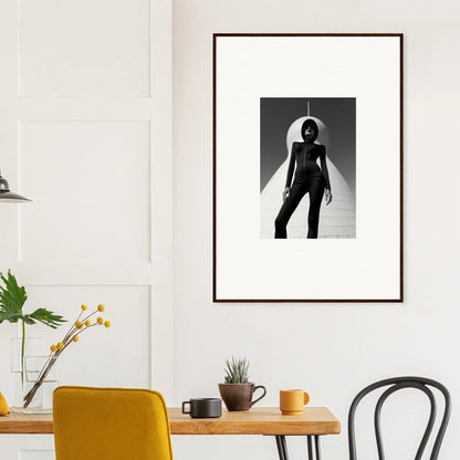 Framed black and white photograph of a silhouetted figure for Room Decor - Apparition Elite