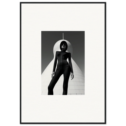 Silhouetted figure in dramatic pose, perfect for room decor as Framed Wall Art from Apparition Elite