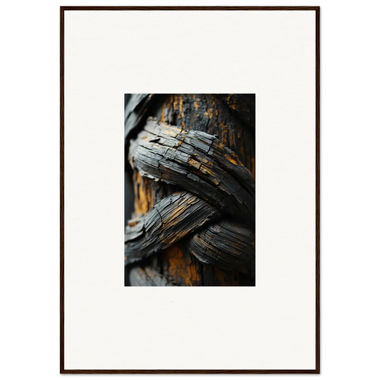 Weathered wood with a fibrous texture on a garden balet canvas print for room decoration