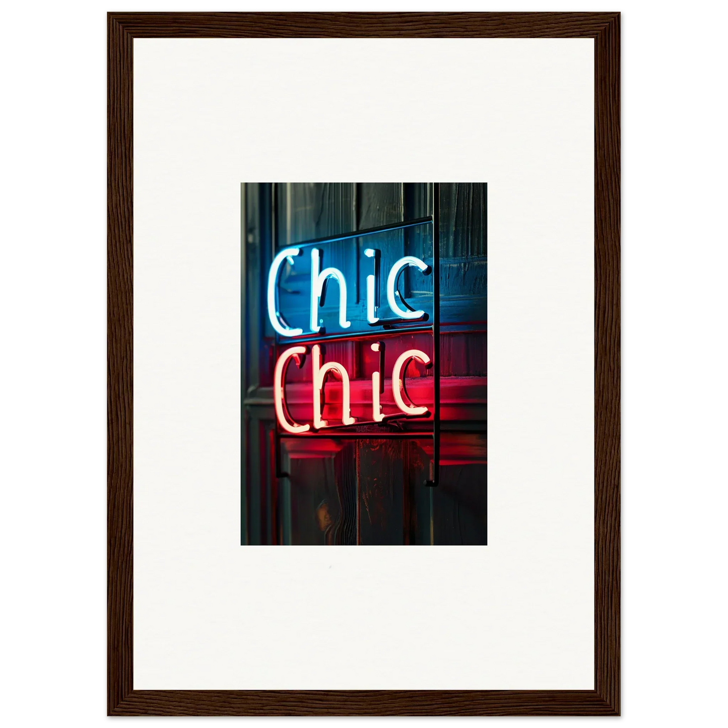 Neon Chic Chic sign artwork for stylish room decor and framed wall art inspiration