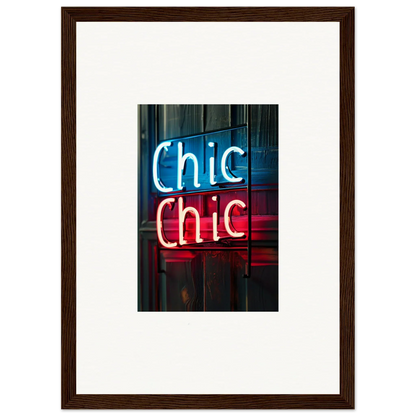 Neon Chic Chic sign artwork for stylish room decor and framed wall art inspiration