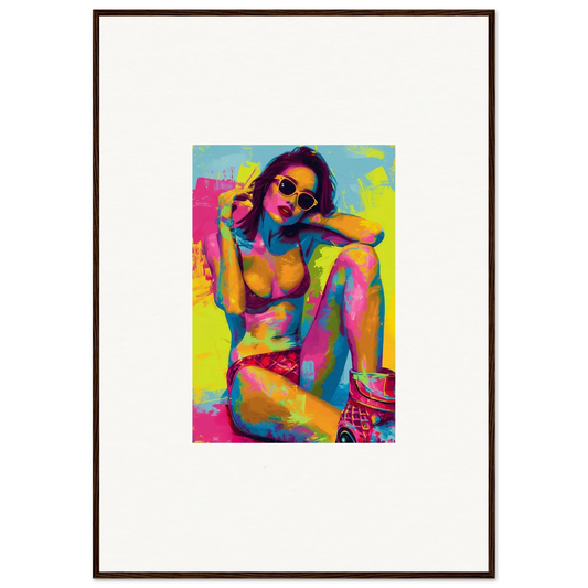 Colorful pop art portrait of a woman for Daydream Elixirs canvas print room decoration