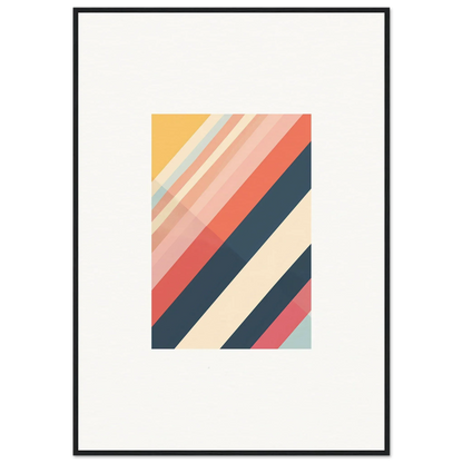 Abstract geometric artwork in warm and cool colors for a stylish essence shift in room decor