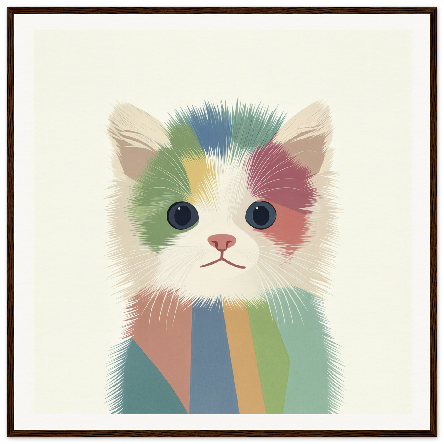 Colorful artistic illustration of a Chromatic Kitten from the special edition art™ series