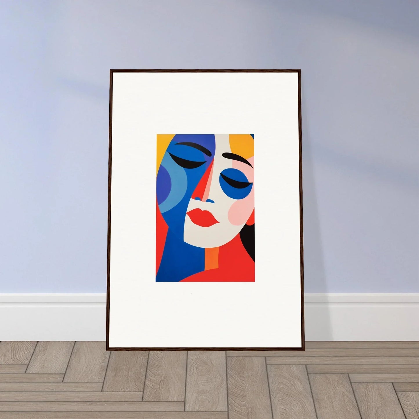 Framed wall art of Absent Colors Reverie with bold shapes and vibrant colors for room decor