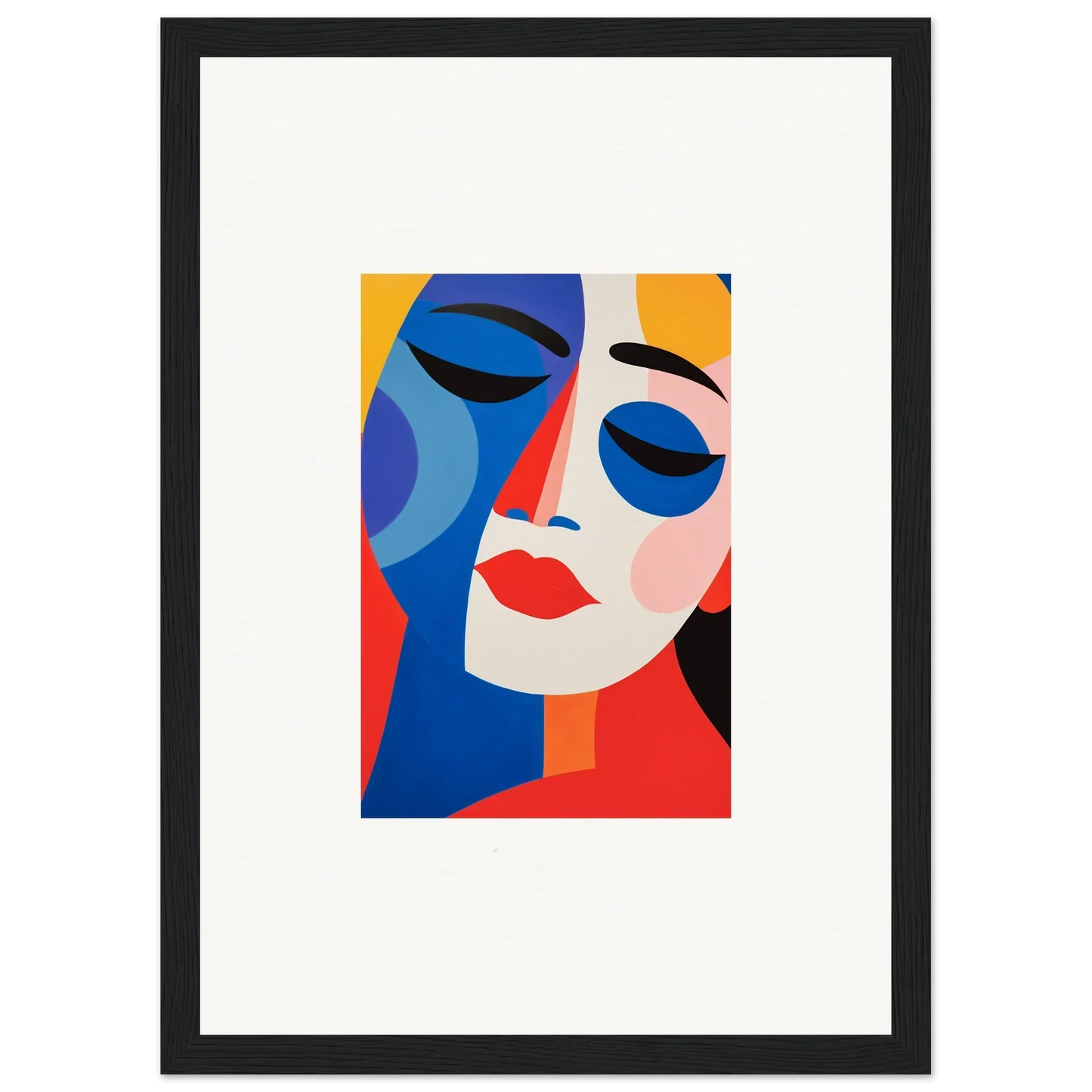 Abstract portrait in bold colors, perfect for Room Decor and Framed Wall Art, Colors Reverie