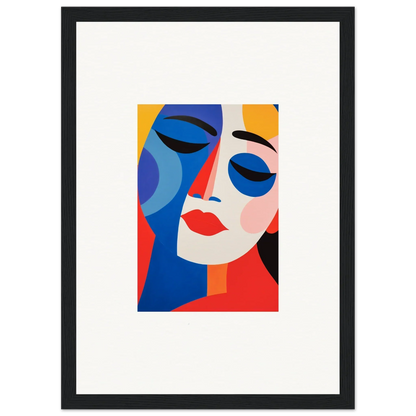 Abstract portrait in bold colors, perfect for Room Decor and Framed Wall Art, Colors Reverie