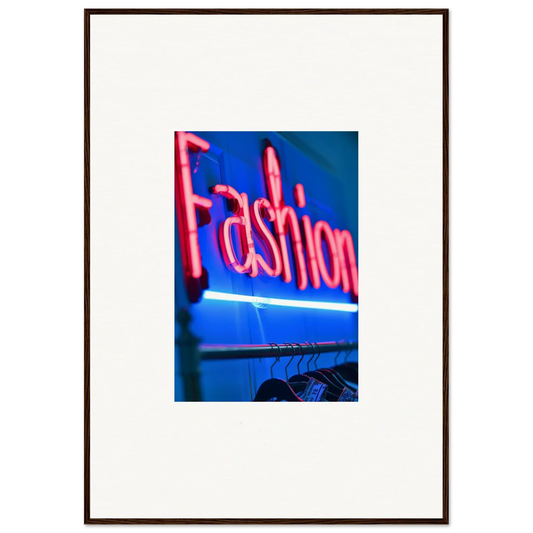 Neon Fashion sign in bright pink for stylish Room Decor and Velvet Signature art