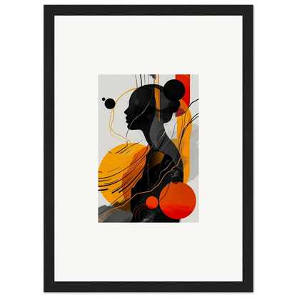 Abstract artwork with a silhouette for vibrant room decor, ideal as framed wall art