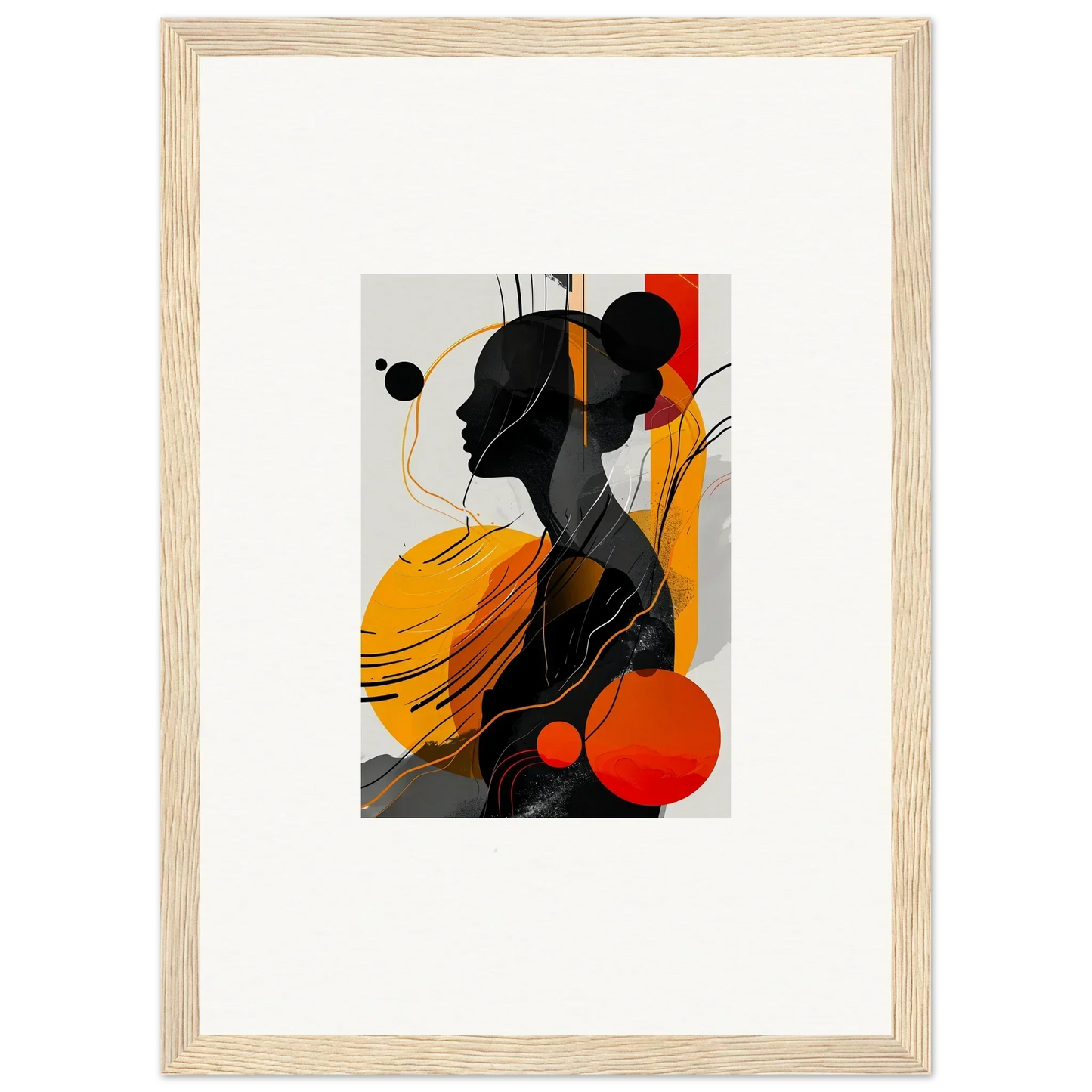 Abstract artwork with a silhouette, perfect for room decor and canvas prints