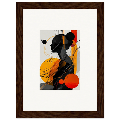 Abstract wall art of a woman’s silhouette in vibrant colors for stylish room decor